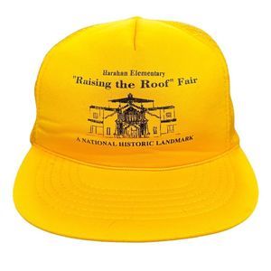Vintage Harahan Elementary “Raising the Roof” Fair Mesh SnapBack Trucker Hat OS